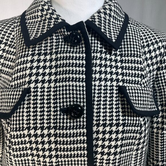 Talbots Blazer Classic Houndstooth Sophisticated Professional Office 10p Career - Picture 3 of 9